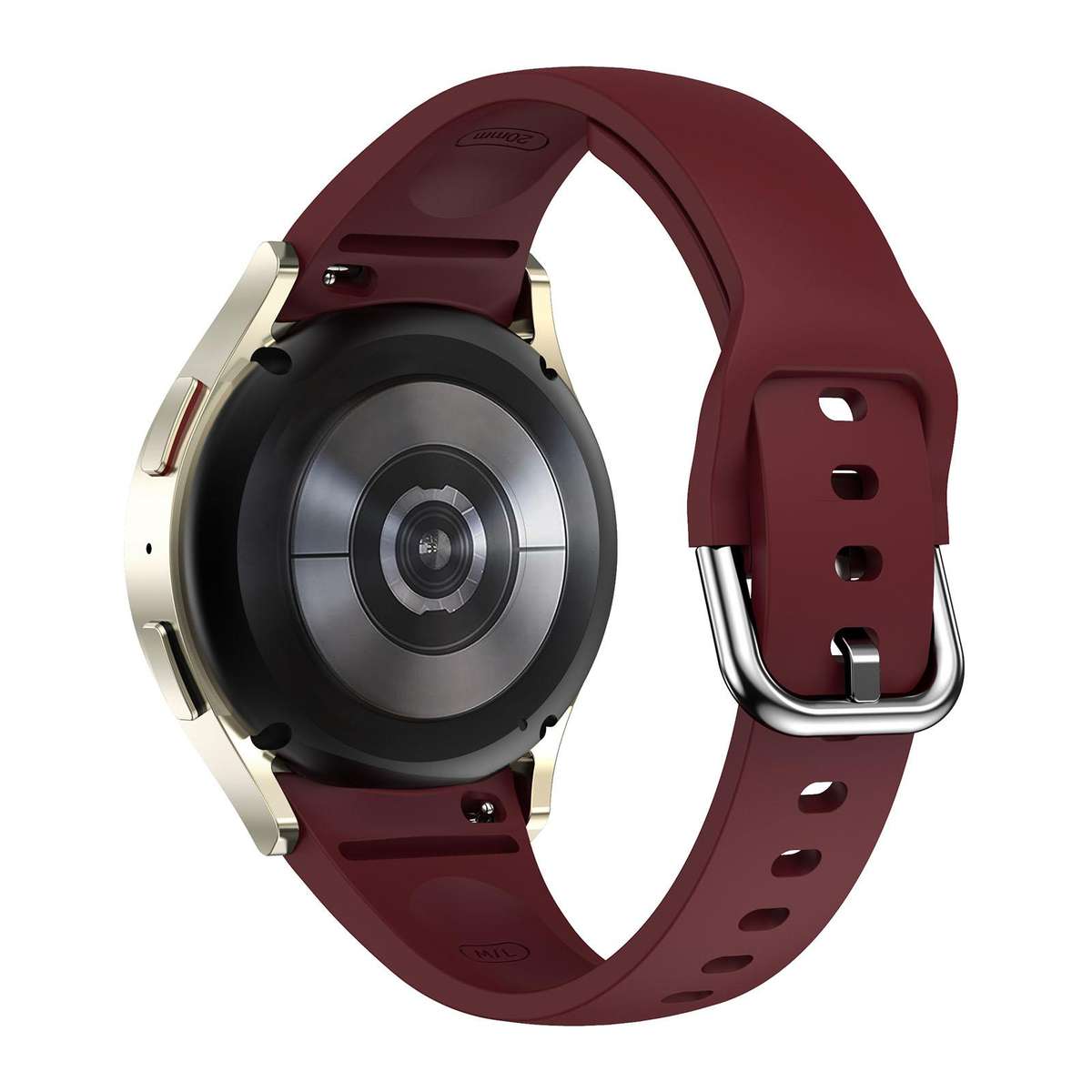 For Samsung Galaxy Watch FE / 7 / 6 / 5 / 4 Slim Silicone Watch Band(Wine Red)