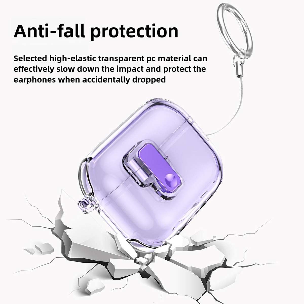 For AirPods Pro 3 Ice Crystals Shockproof Earphone Protective Case(Transparent Blue)