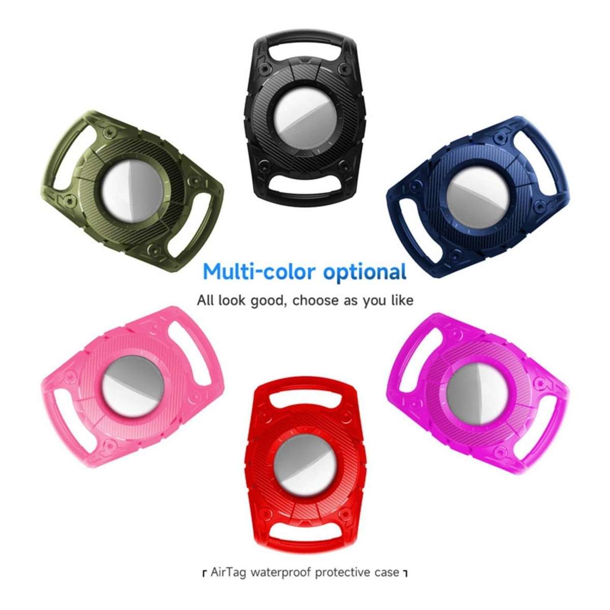 For AirTag 2nd Gen / AirTag 1st Gen Seal IP7 Waterproof Shockproof Anti-Loss Tracker Protective Co