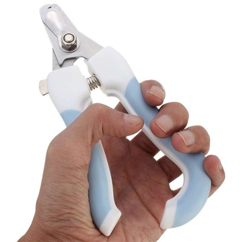 Two-piece Pet Toe Stainless Steel Cat and Dog Nail Clipper Filee, Size:S(Blue)
