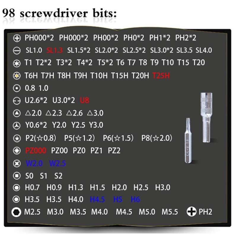 110 in 1 Magnetic Plum Screwdriver Mobile Phone Disassembly Repair Tool(Purple)