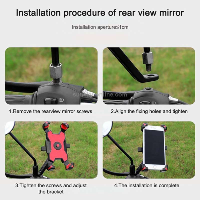 Electric Bicycle Mobile Phone Holder Can Be Rotated 360-degree Mobile Phone Holder Four-way Adjust