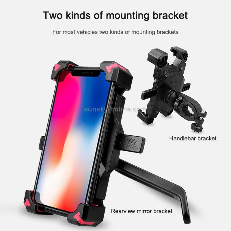 Electric Bicycle Mobile Phone Holder Can Be Rotated 360-degree Mobile Phone Holder Four-way Adjust
