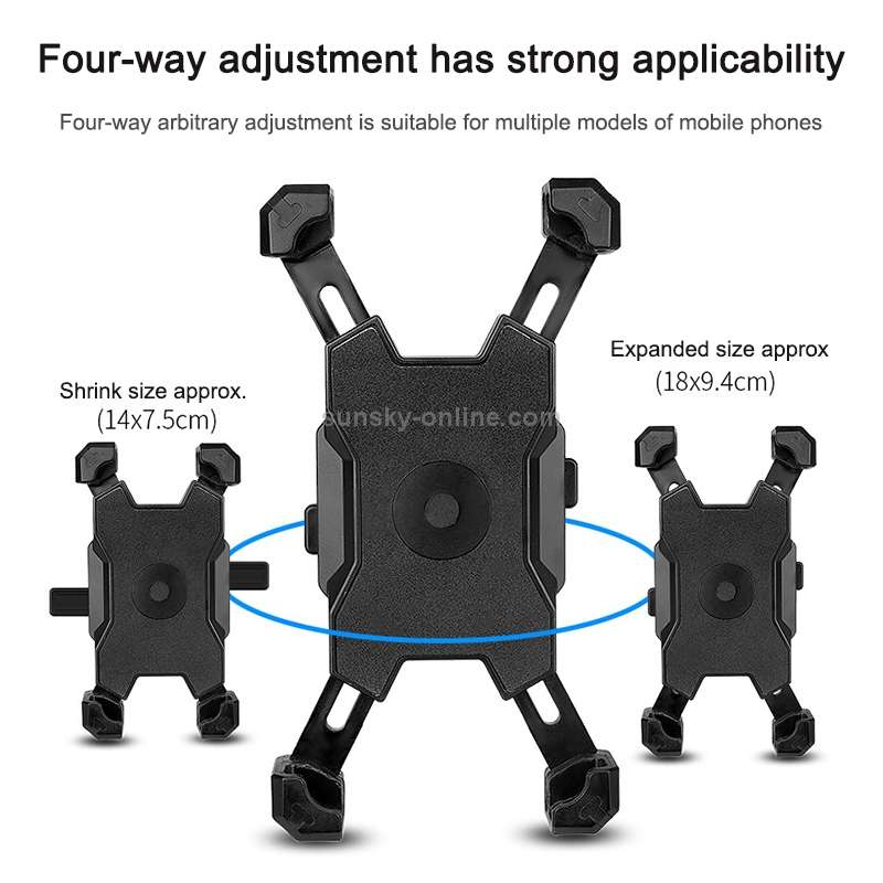 Electric Bicycle Mobile Phone Holder Can Be Rotated 360-degree Mobile Phone Holder Four-way Adjust