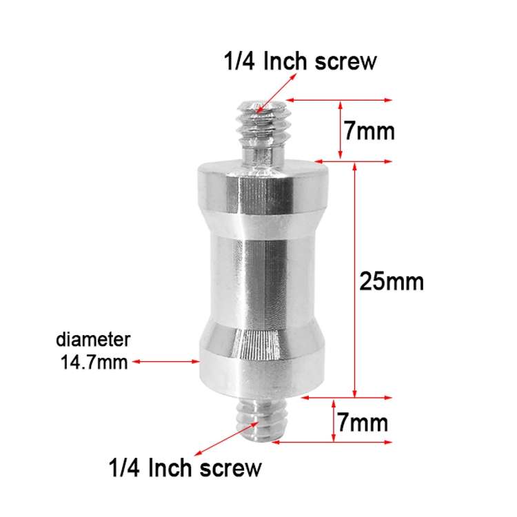 10 PCS Screw Adapter 1/4 Male to 1/4 Male Screw