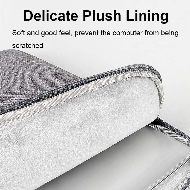 ST01 Large-Capacity Waterproof Shock-Absorbing Laptop Handbag, Size: 14.1-15.4 inches(Grey)