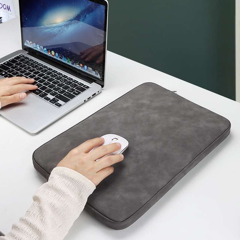 ND12 Lambskin Laptop Lightweight Waterproof Sleeve Bag, Size: 13.3 inches(Deep Gray)