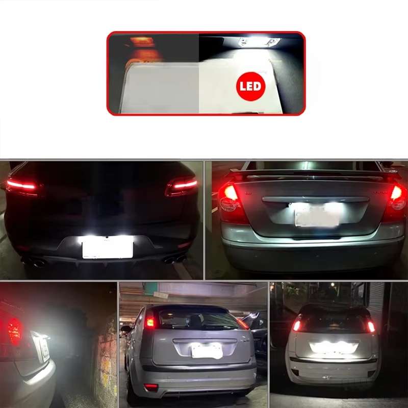 2pcs For Nissan Qashqai J10 / J11 / X-Trail / Teana License Plate Light Modification