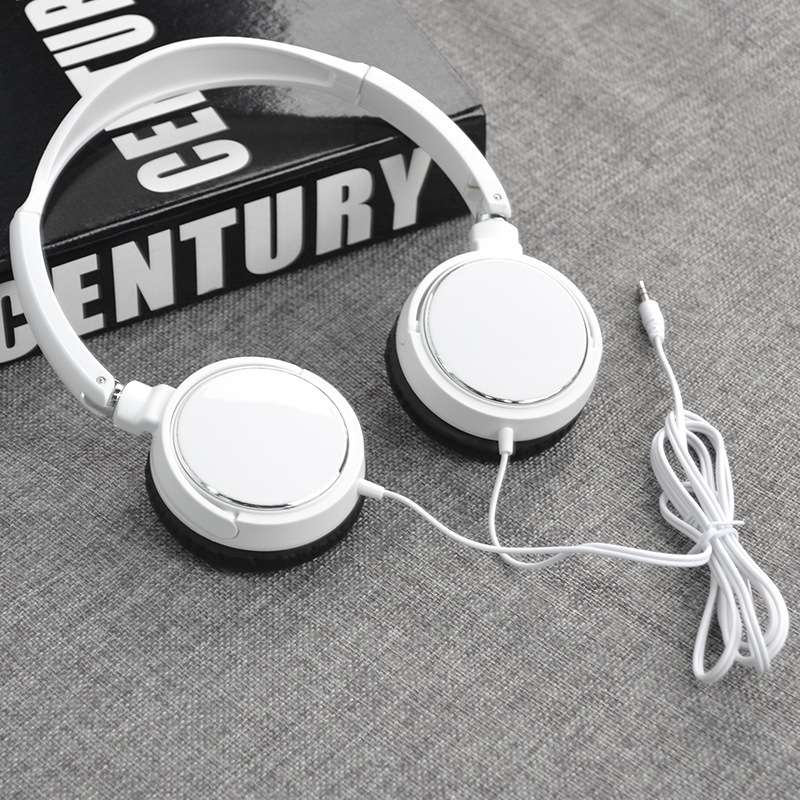 JTY-071 3.5mm Wired Headphones Foldable Music Piano Headsets Without Mic White