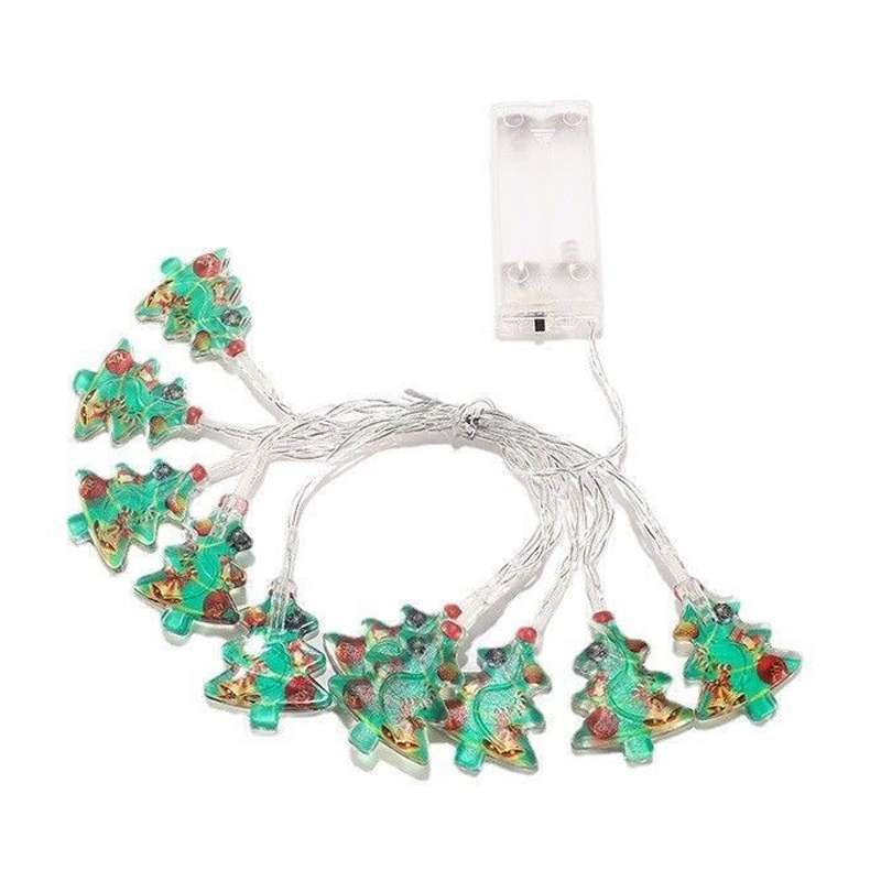 LED Christmas Lights String Christmas Tree Decoration Lamps Holiday Scene Decor, Length: 1.5m 10 L