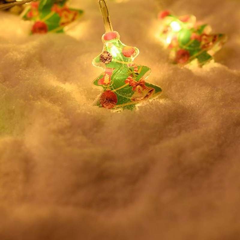 LED Christmas Lights String Christmas Tree Decoration Lamps Holiday Scene Decor, Length: 1.5m 10 L