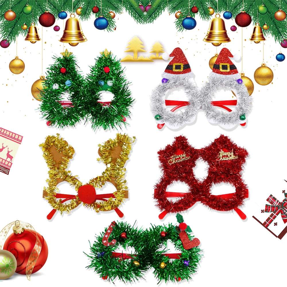 Christmas Decoration Glasses Masquerade Dress-up Glasses(Five-pointed Star)