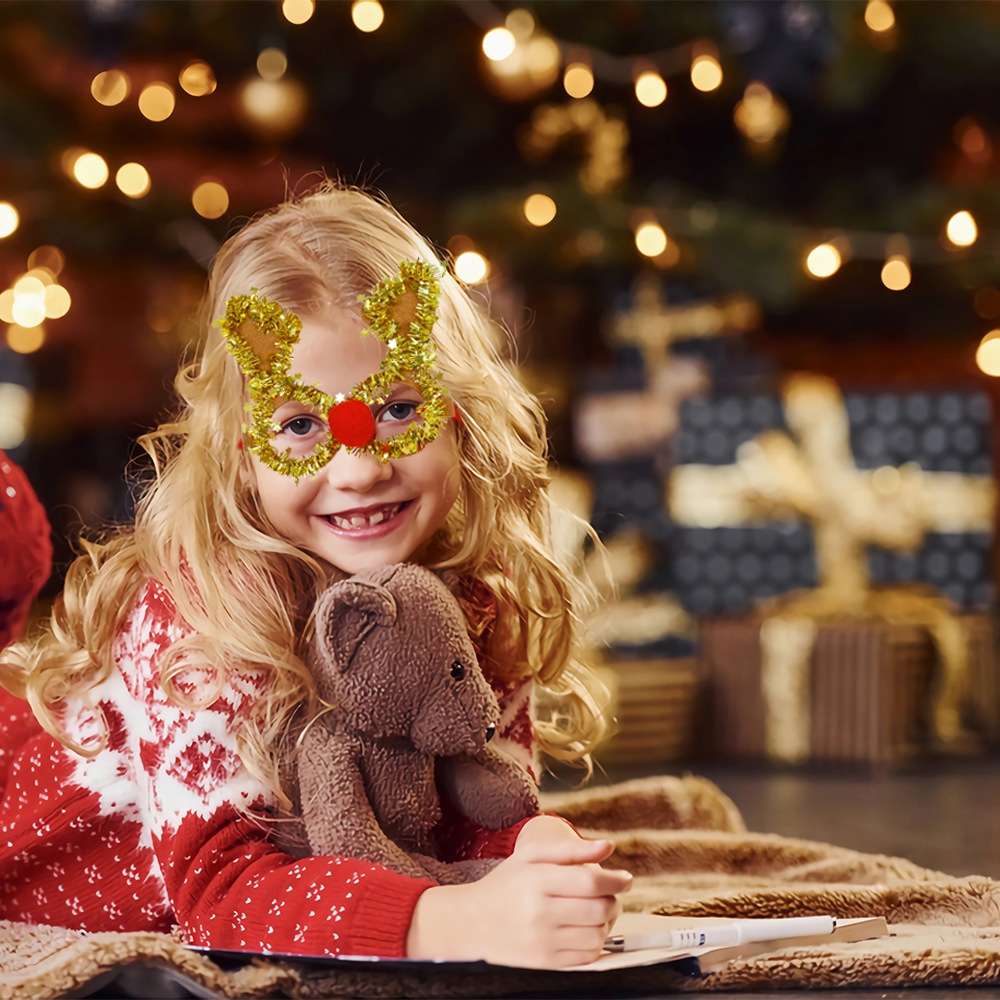 Christmas Decoration Glasses Masquerade Dress-up Glasses(Five-pointed Star)
