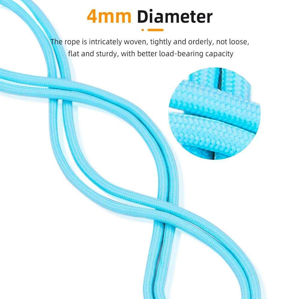 BRDRC Camera Strap Crossbody Lanyard With 1/4 inch Screw Anti-loss Rope Accessory(Light Blue White