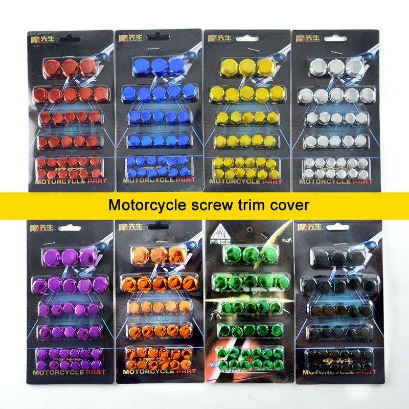 Motorcycle Modification Parts Screw Cap Decorative Parts Scooter Engine Screw Nut Cap Cover(Golden