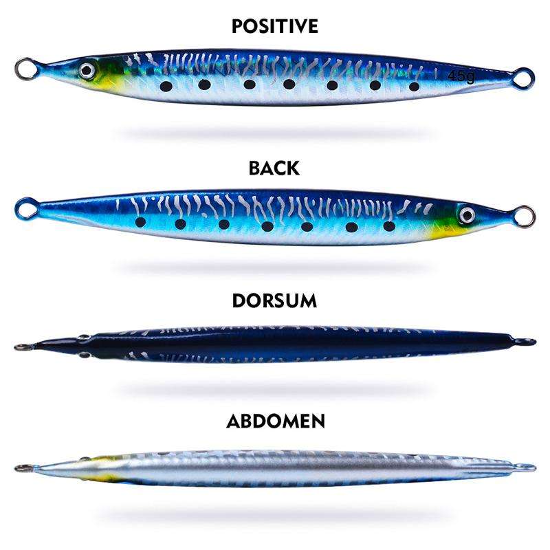 14G PROBEROS LF151 Long-Distance Casting Sinking Lure 3D Fast-Draw Sea Fishing Mackerel Hook(D)