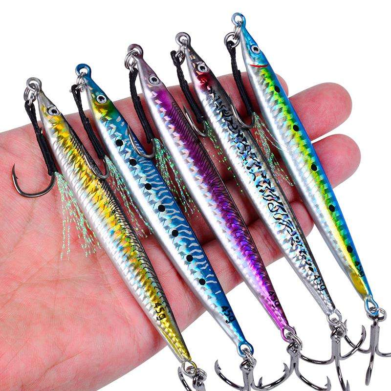 14G PROBEROS LF151 Long-Distance Casting Sinking Lure 3D Fast-Draw Sea Fishing Mackerel Hook(D)
