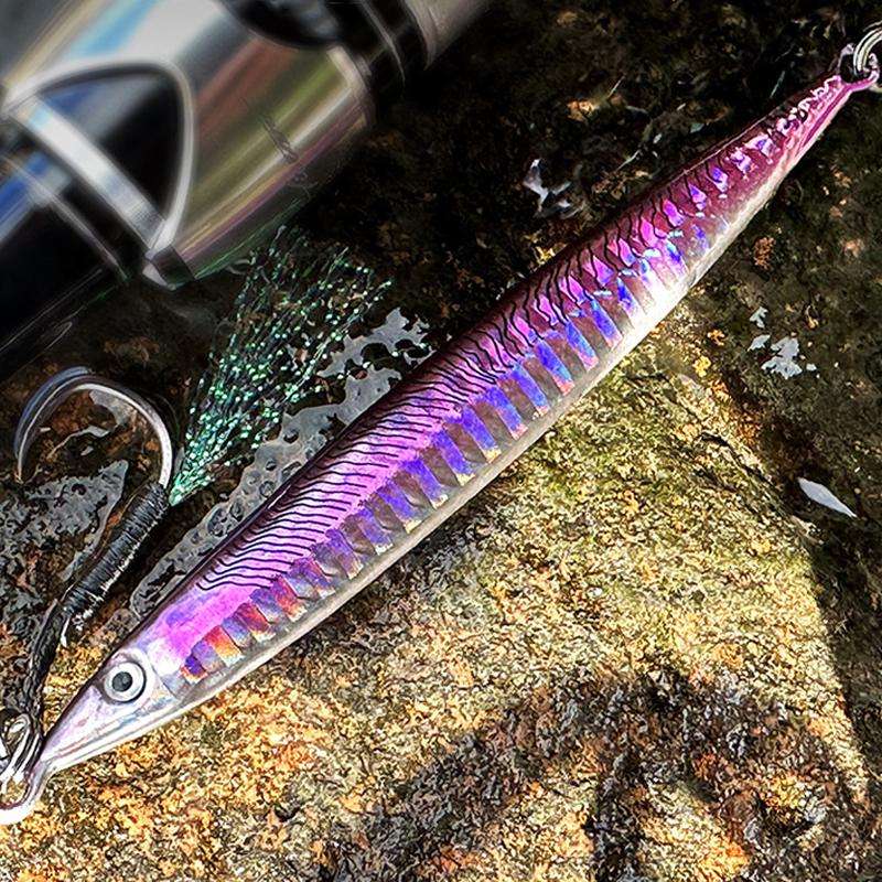 14G PROBEROS LF151 Long-Distance Casting Sinking Lure 3D Fast-Draw Sea Fishing Mackerel Hook(D)