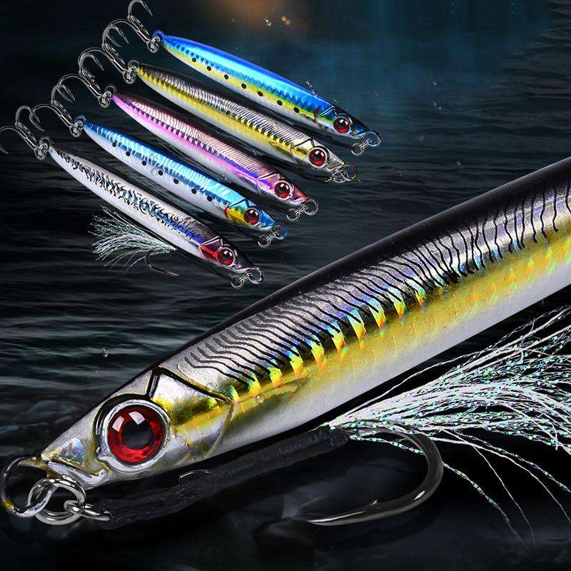 14G PROBEROS LF153 3D Fast Twitch Sea Fishing Road Runner Lure Long Casting Quick Sinking False Ba
