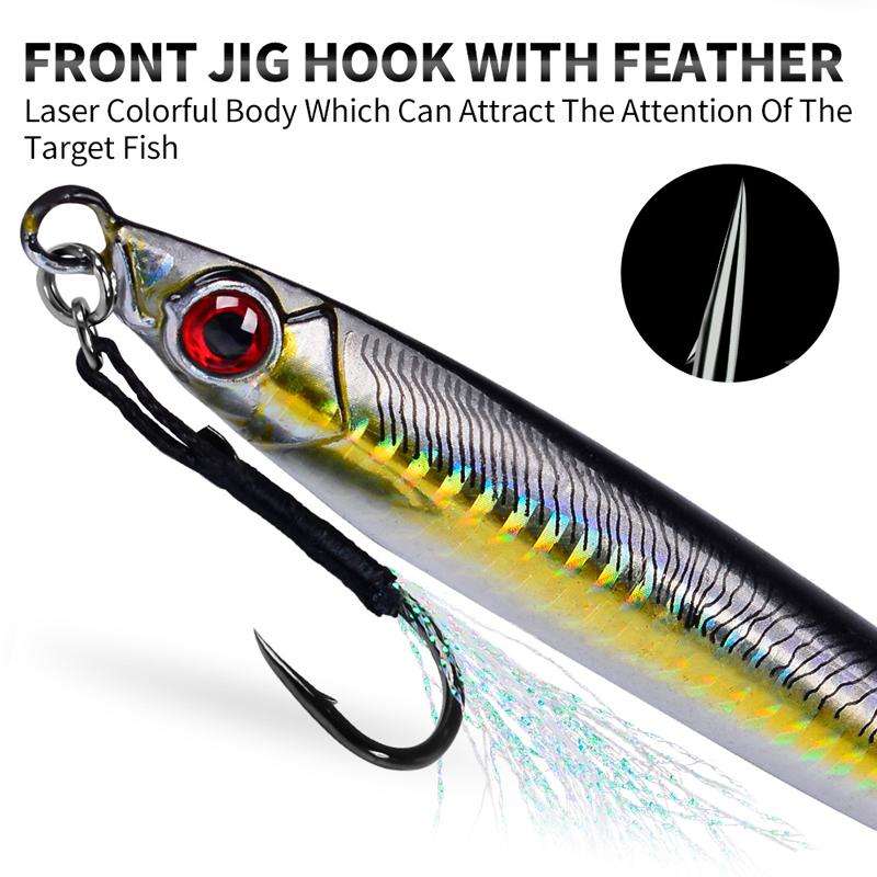 14G PROBEROS LF153 3D Fast Twitch Sea Fishing Road Runner Lure Long Casting Quick Sinking False Ba