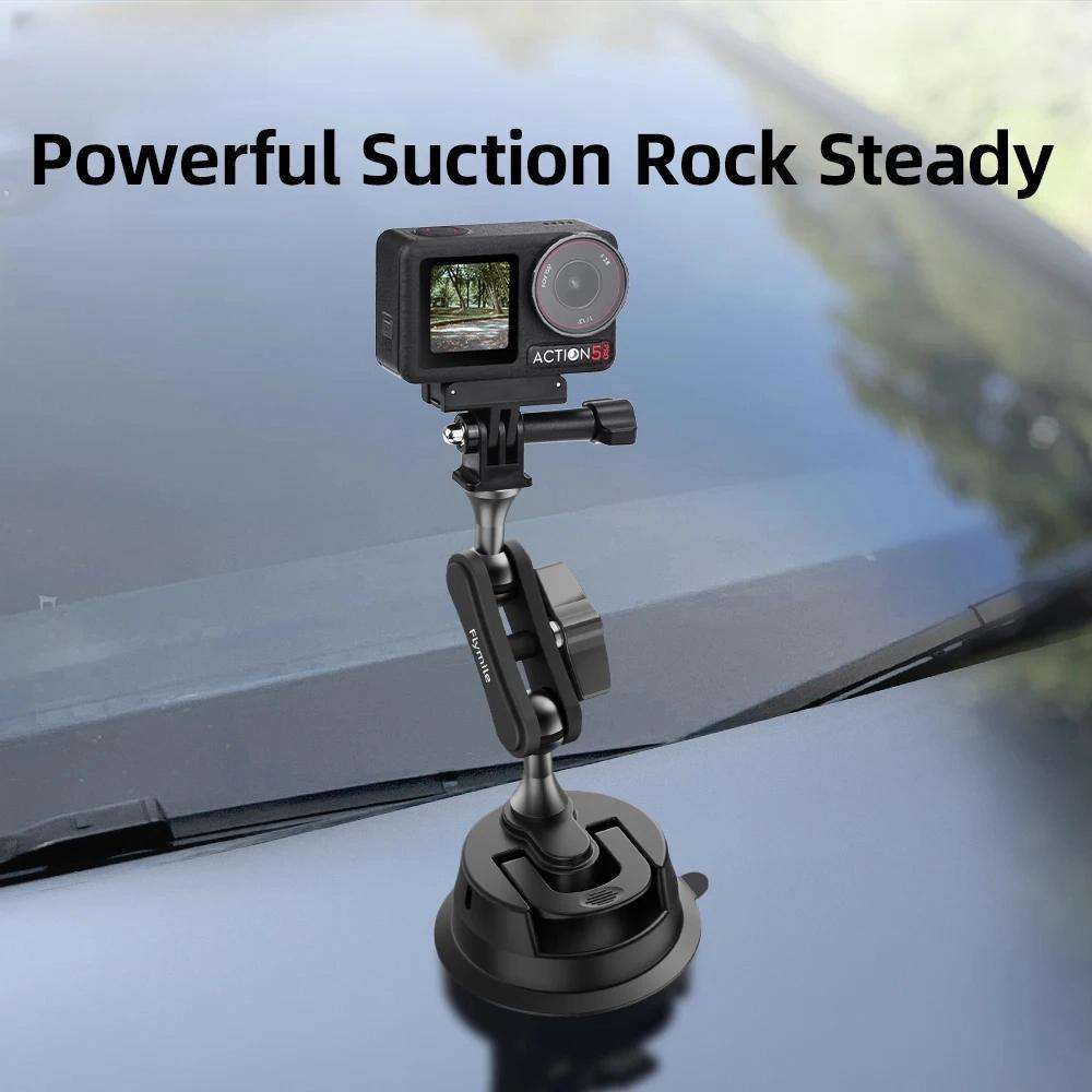 Flymile Universal Car Suction Cup Mount for Action Cameras 360-degree Rotatable, Washable and Reus
