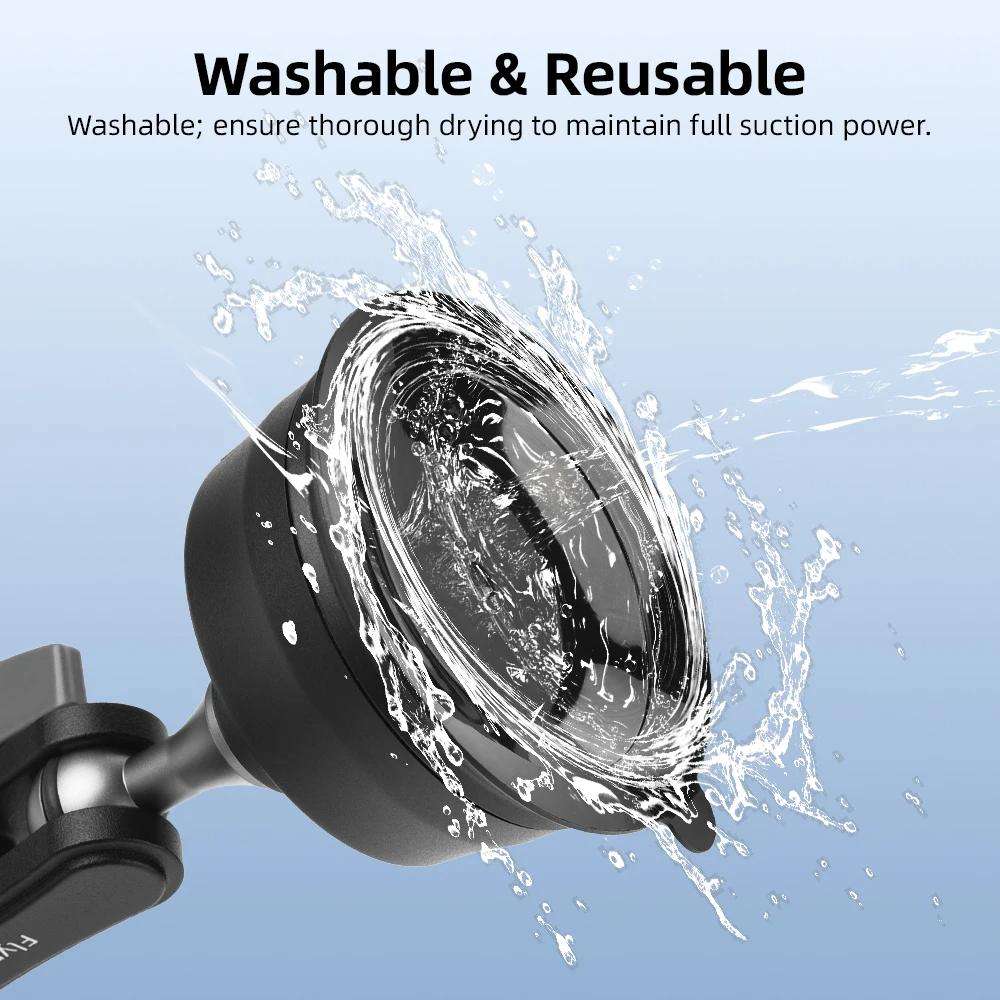 Flymile Universal Car Suction Cup Mount for Action Cameras 360-degree Rotatable, Washable and Reus
