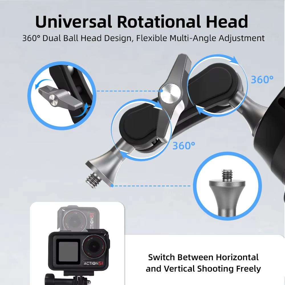 Flymile Universal Car Suction Cup Mount for Action Cameras 360-degree Rotatable, Washable and Reus