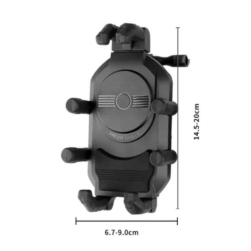 Motorcycle Phone Holder with Sun Visor & Anti-Theft Lock 360-degree Rotation, Camera Compatible, S