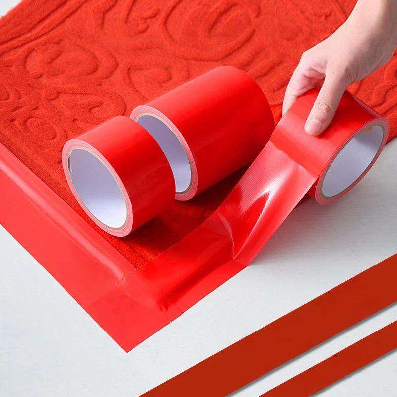 Wear-resistant Cloth-based Adhesive Tape Waterproof Floor Covering, Size: 0.5 x 10m(Red)