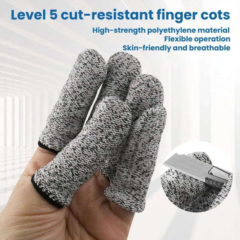 10pcs 15 Needle Anti-Cut Finger Gloves Engraving Anti-Cut Protective Finger Gloves