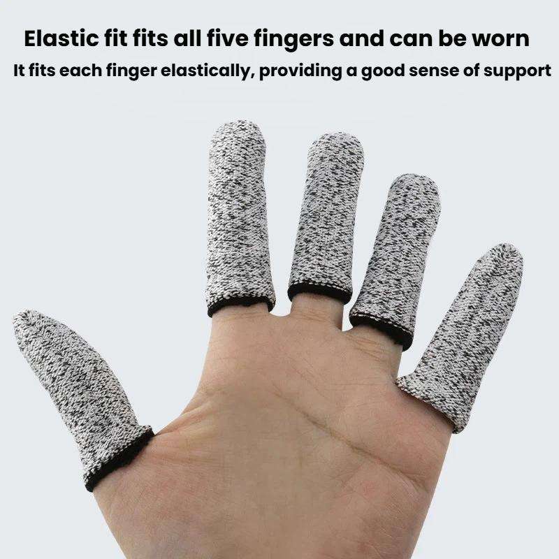 10pcs 15 Needle Anti-Cut Finger Gloves Engraving Anti-Cut Protective Finger Gloves