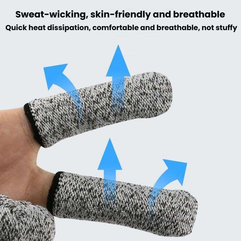 10pcs 15 Needle Anti-Cut Finger Gloves Engraving Anti-Cut Protective Finger Gloves