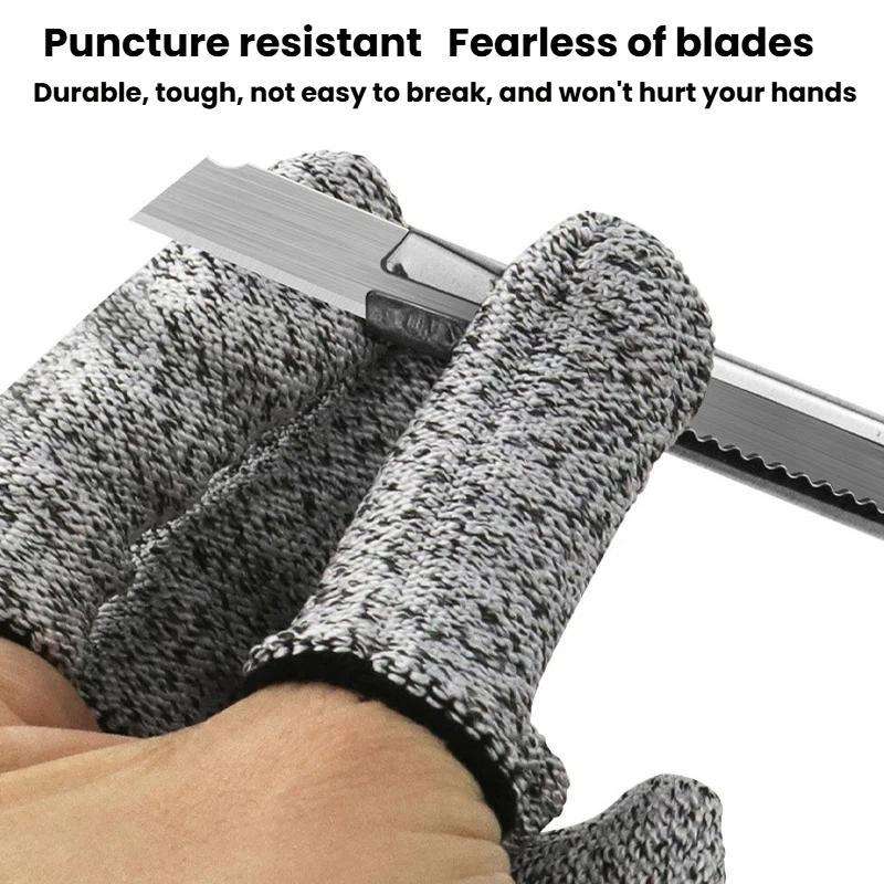 10pcs 15 Needle Anti-Cut Finger Gloves Engraving Anti-Cut Protective Finger Gloves