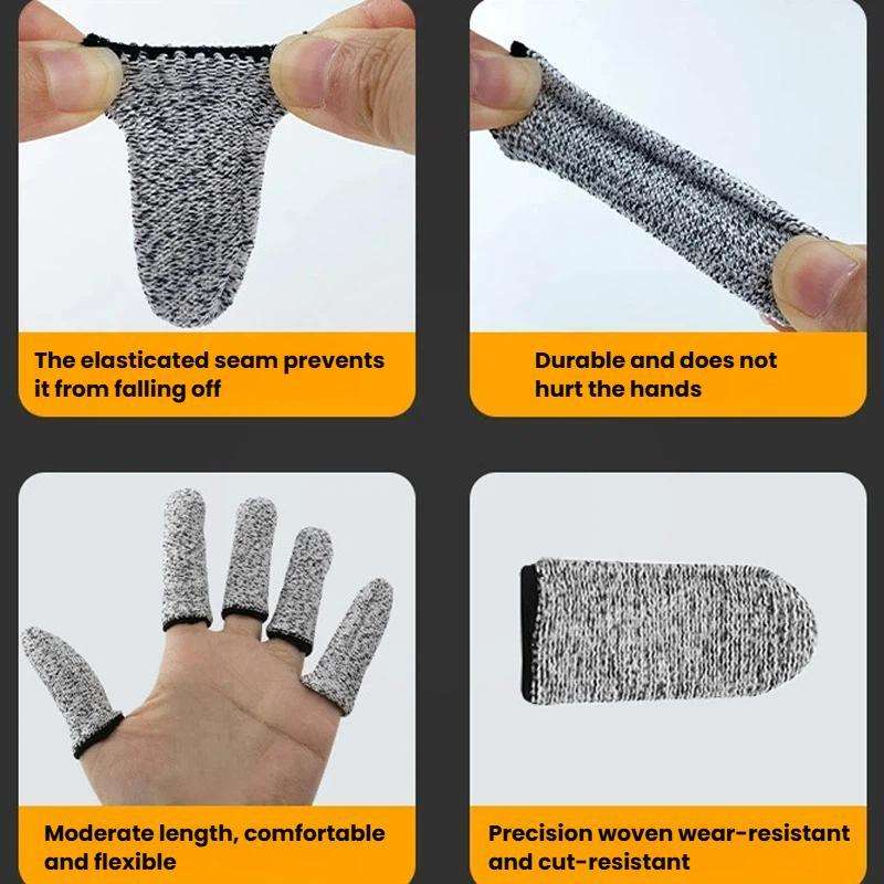 10pcs 15 Needle Anti-Cut Finger Gloves Engraving Anti-Cut Protective Finger Gloves
