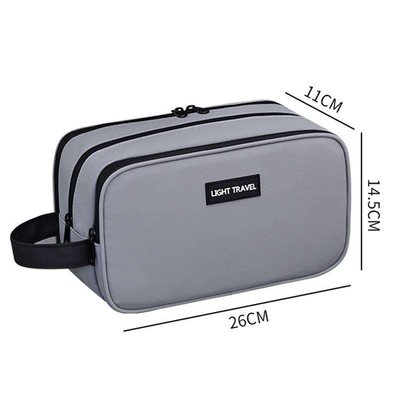 3-Layers Large-Capacity Waterproof Toiletry Bag Portable Travel Cosmetic Storage Bag(Grey)