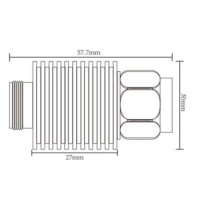 DC-3G 1dB N-Type 10W Coaxial Fixed Attenuator Male To Female RF Coaxial Plug