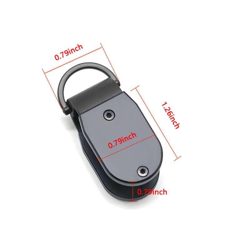 Aluminum Key Organizer Mini Key Holder for 2-6 Keys Compact Design Saves Pocket Space(Black)