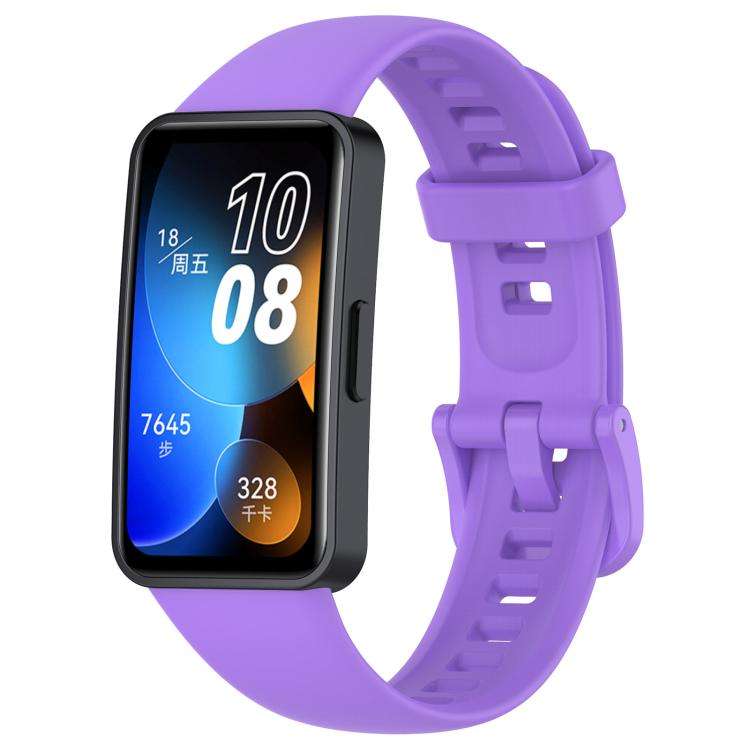 For Huawei Band 10 / 9 / 8 xDfind Nail Button Glossy Silicone Watch Band(Purple)