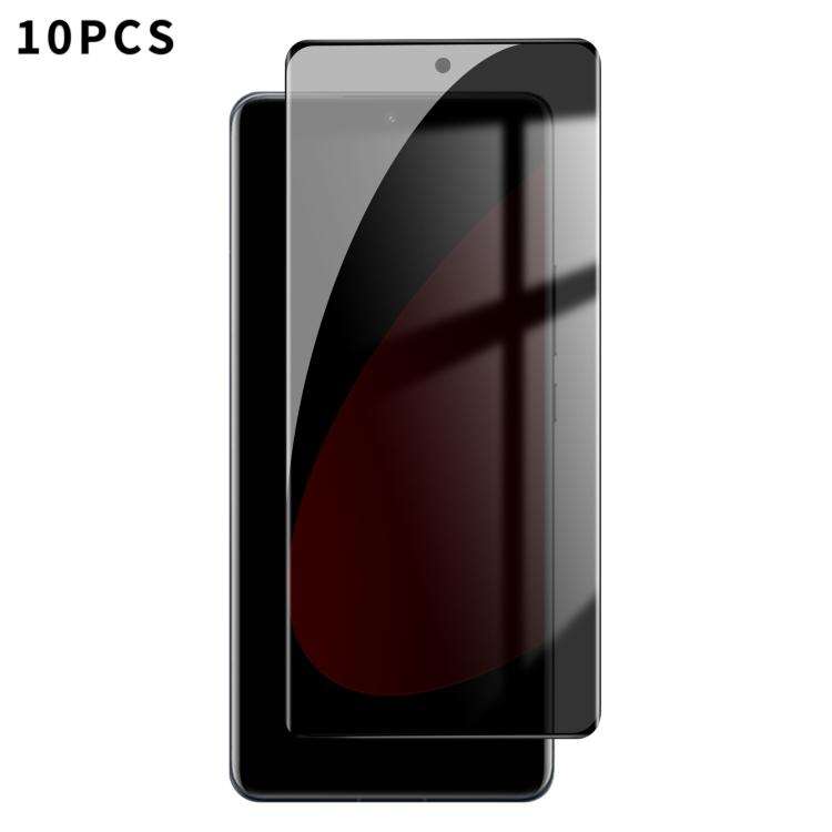 For Xiaomi 12S Pro 10pcs Kalebol Curved High-Aluminum Screen-Printed Full-Coverage Anti-Fingerprin