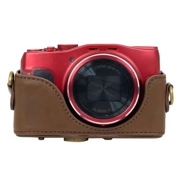 For Canon PowerShot SX710 HS / SX700 HS Retro Leather Full Body Camera Cover Bag with Strap(Coffee
