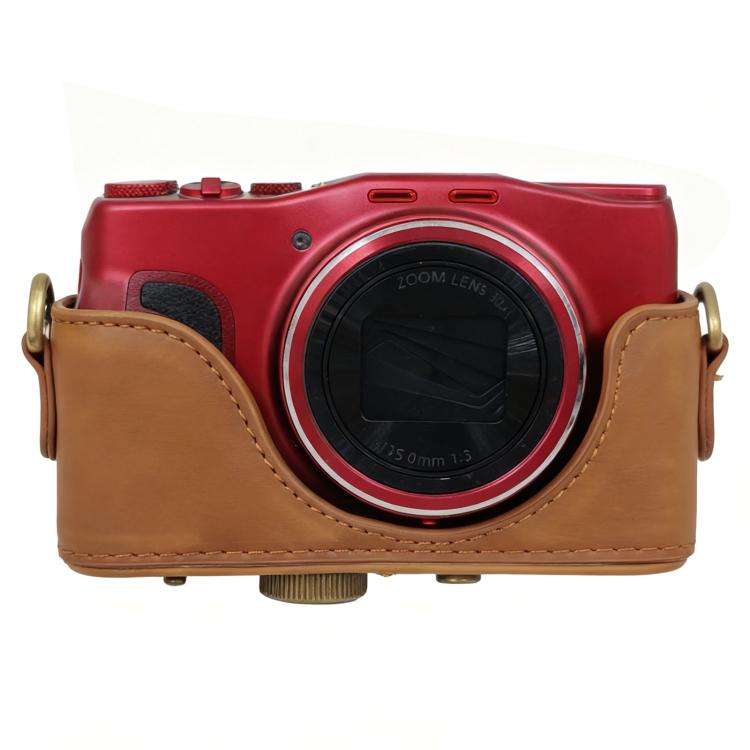 For Canon PowerShot SX710 HS / SX700 HS Retro Leather Full Body Camera Cover Bag with Strap(Brown)