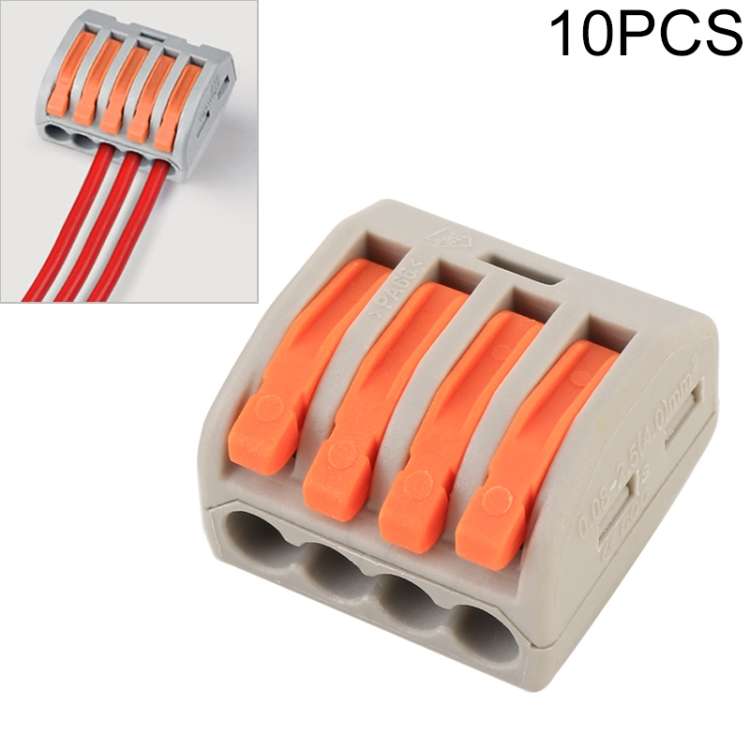 10 PCS 4 Port PCT Series Architectural Wiring Connector LED Lamp Conductor Distributor Junction Bo
