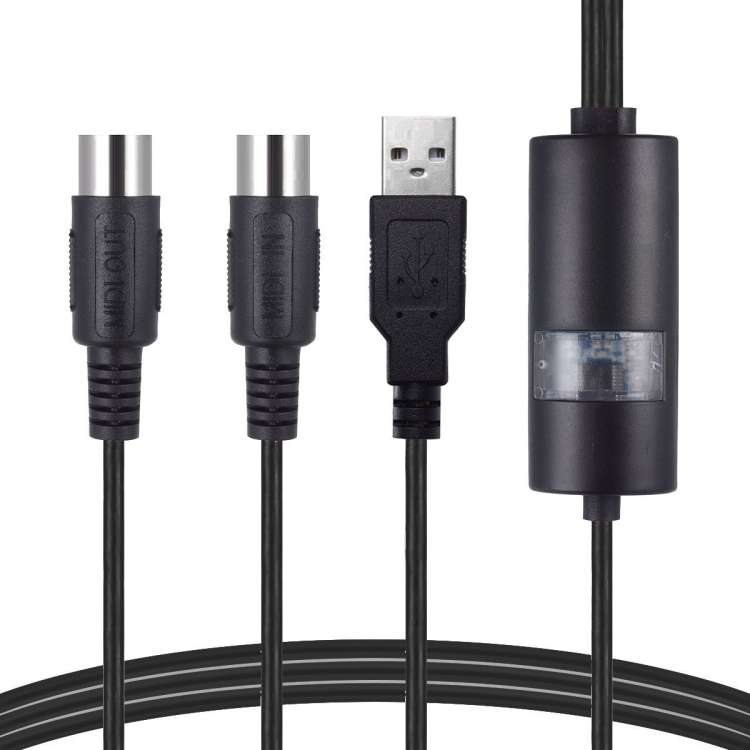 WERSI UM-18 USB MIDI Cable MidiPort Midi Cable Electric Piano Electronic Drum Music Editing Line,