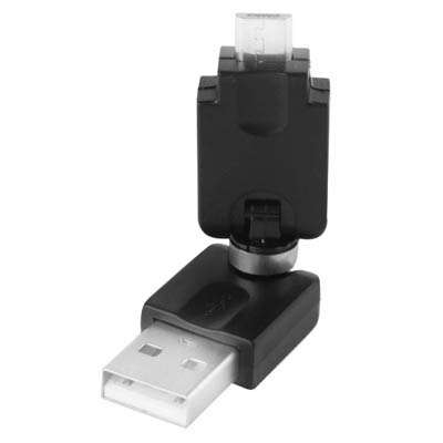 USB 2.0 AM to Micro USB 360 Degree Swivel Adapter for Galaxy S IV / i9500 / S III / i9300 /Note II