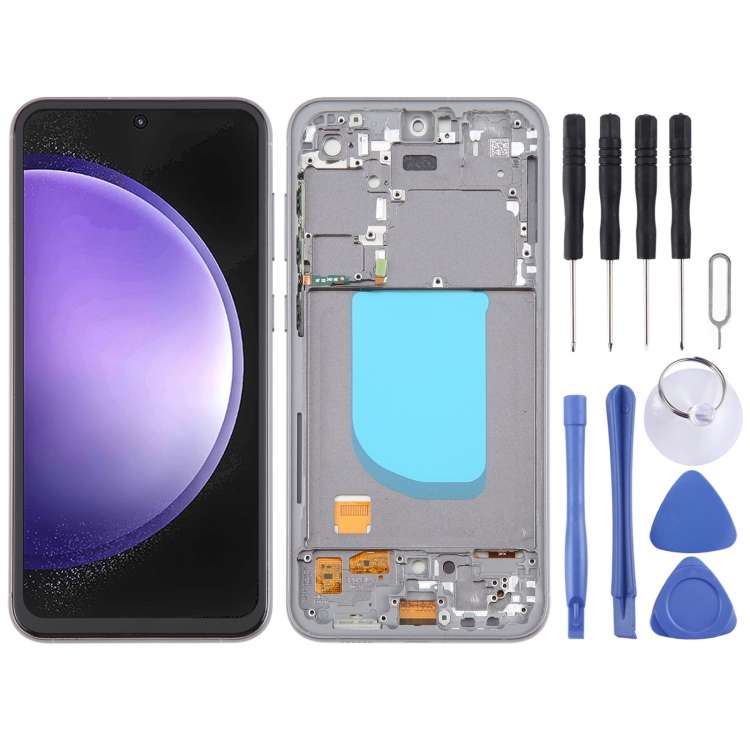 For Samsung Galaxy S23 FE SM-S711B TFT LCD Screen Digitizer Full Assembly with Frame, Not Supporti