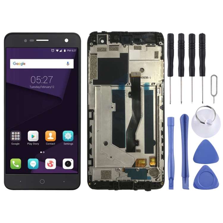 OEM LCD Screen for ZTE Blade V8 Mini BV0850 Digitizer Full Assembly with Frame Black)
