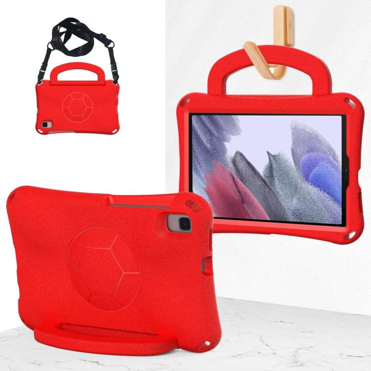 For Samsung Galaxy Tab A7 Lite 8.7 T220/T225 Handle Football Shaped EVA Shockproof Tablet Case(Red