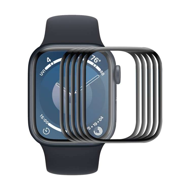 For Apple Watch Series 11 / 10 46mm 5pcs ENKAY 3D Full Coverage Soft PC Edge PMMA HD Screen Film