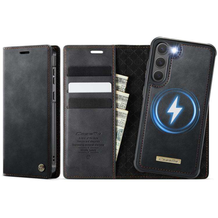 For Samsung Galaxy S23+ 5G CaseMe C49 Magnetic RFID Blocking Detachable Wallet Leather Phone Case(
