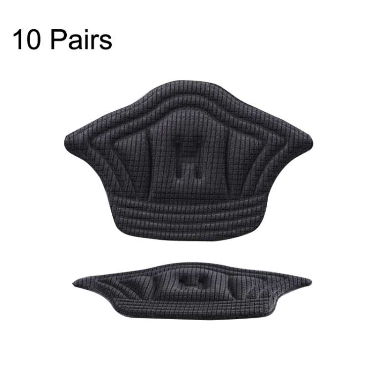 10 Pairs Tailored Sneaker Heel Tab Anti-wear and Anti-drop Tracker, Thickness: 10mm (Black)